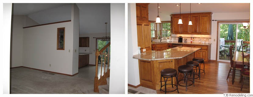 Kitchen Before and After Remodel