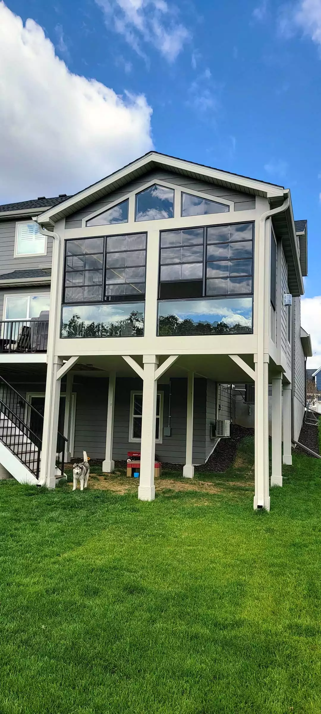Exterior 3+ Season Porch with Floor to Ceiling Windows
