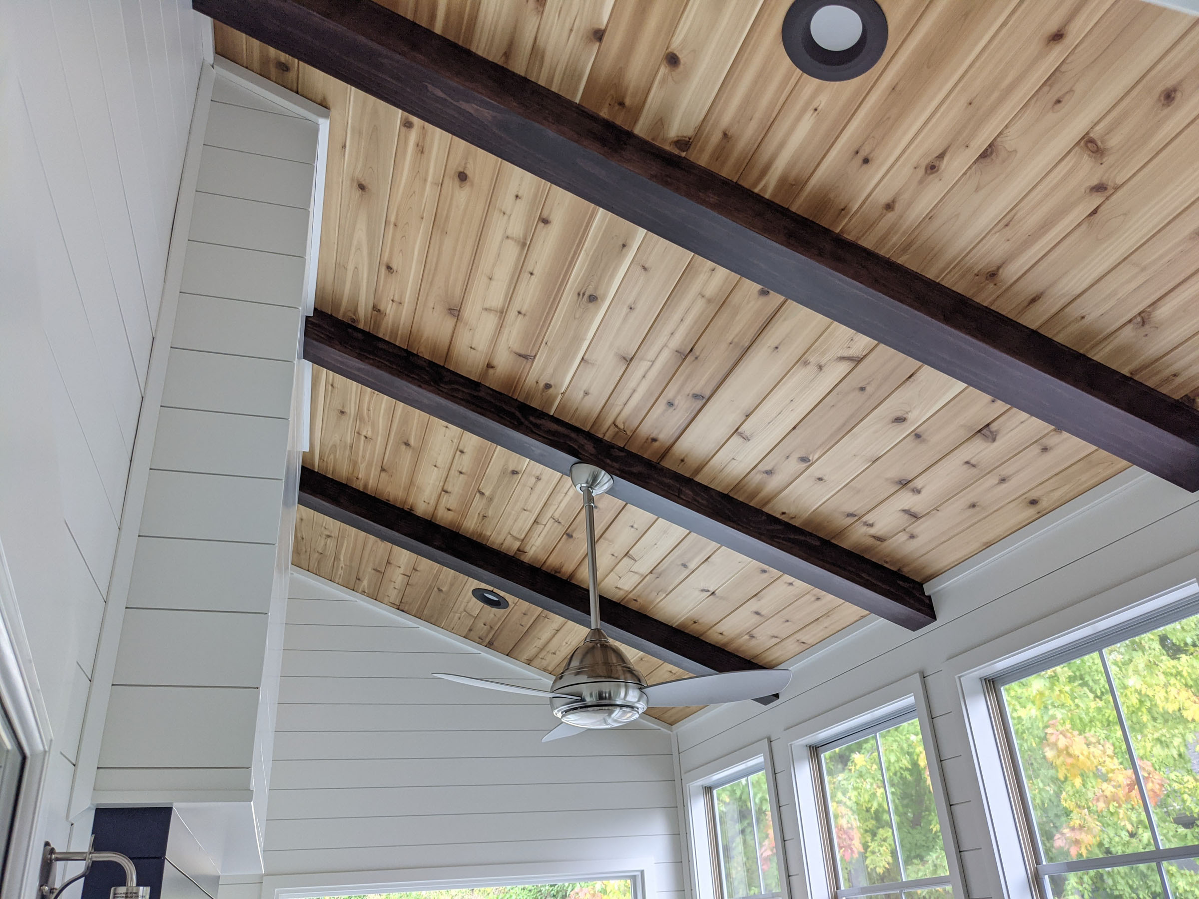 Pine Stained Beams