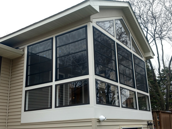 4 track SunSpace windows w/ Tempered glass panels