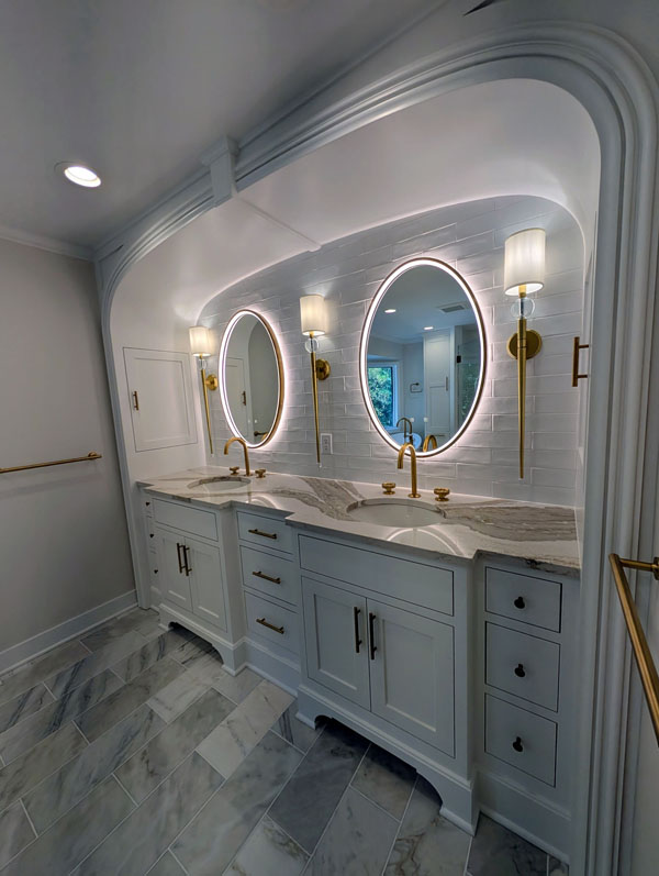 “Traditional Beauty from Frumpy” Andover Master Bathroom Remodel