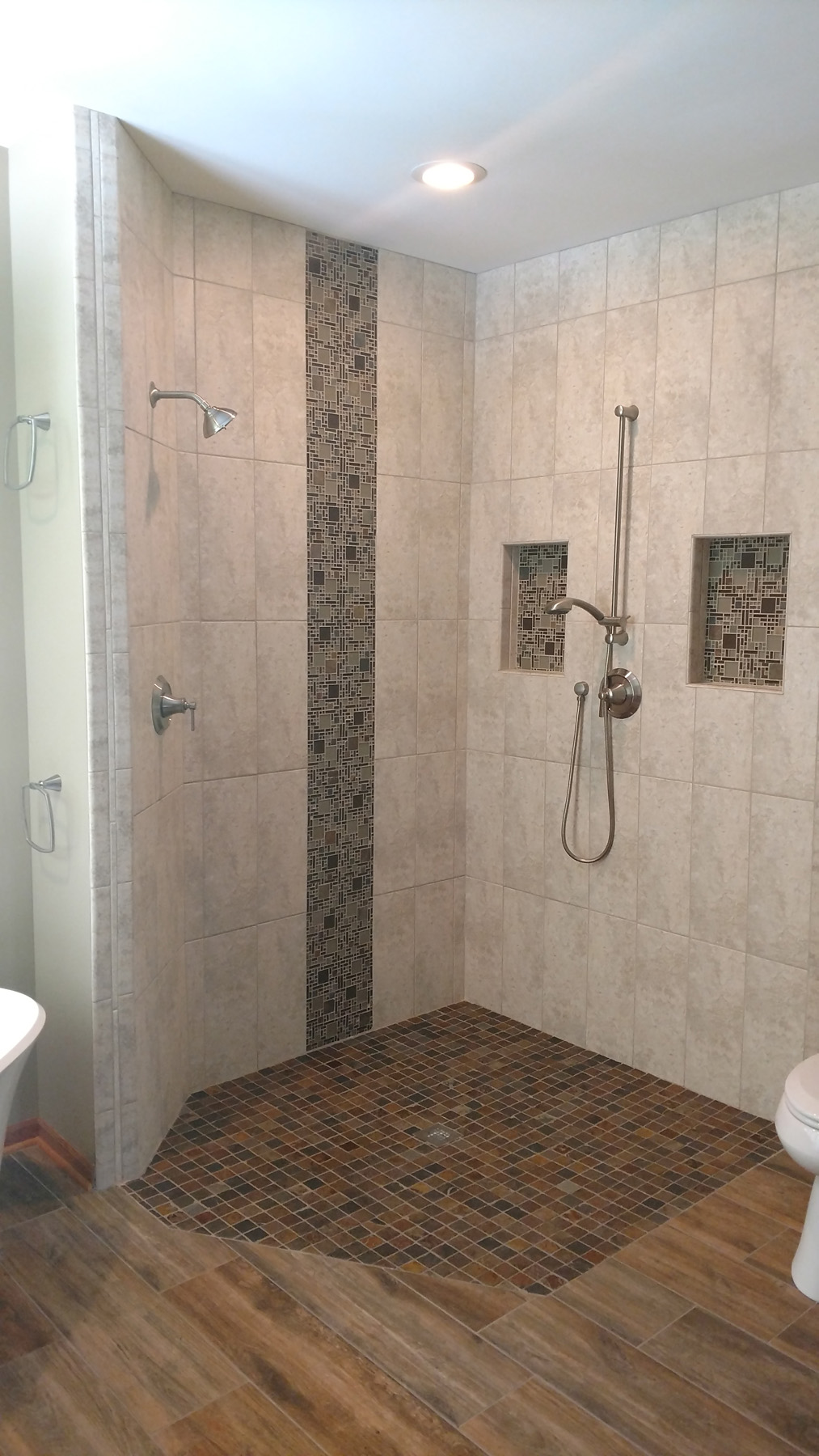 HUGE- Roll-in shower for aging in place