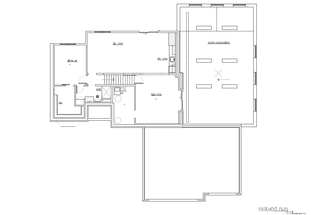 Remodel Home Plan Basement w/ Indoor Sports Room(TM)