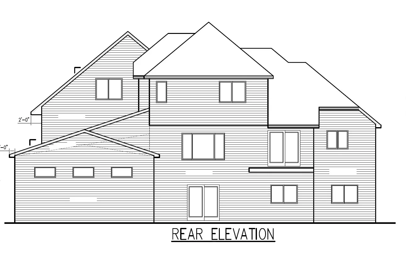 Remodel Home Plan Rear Elevation