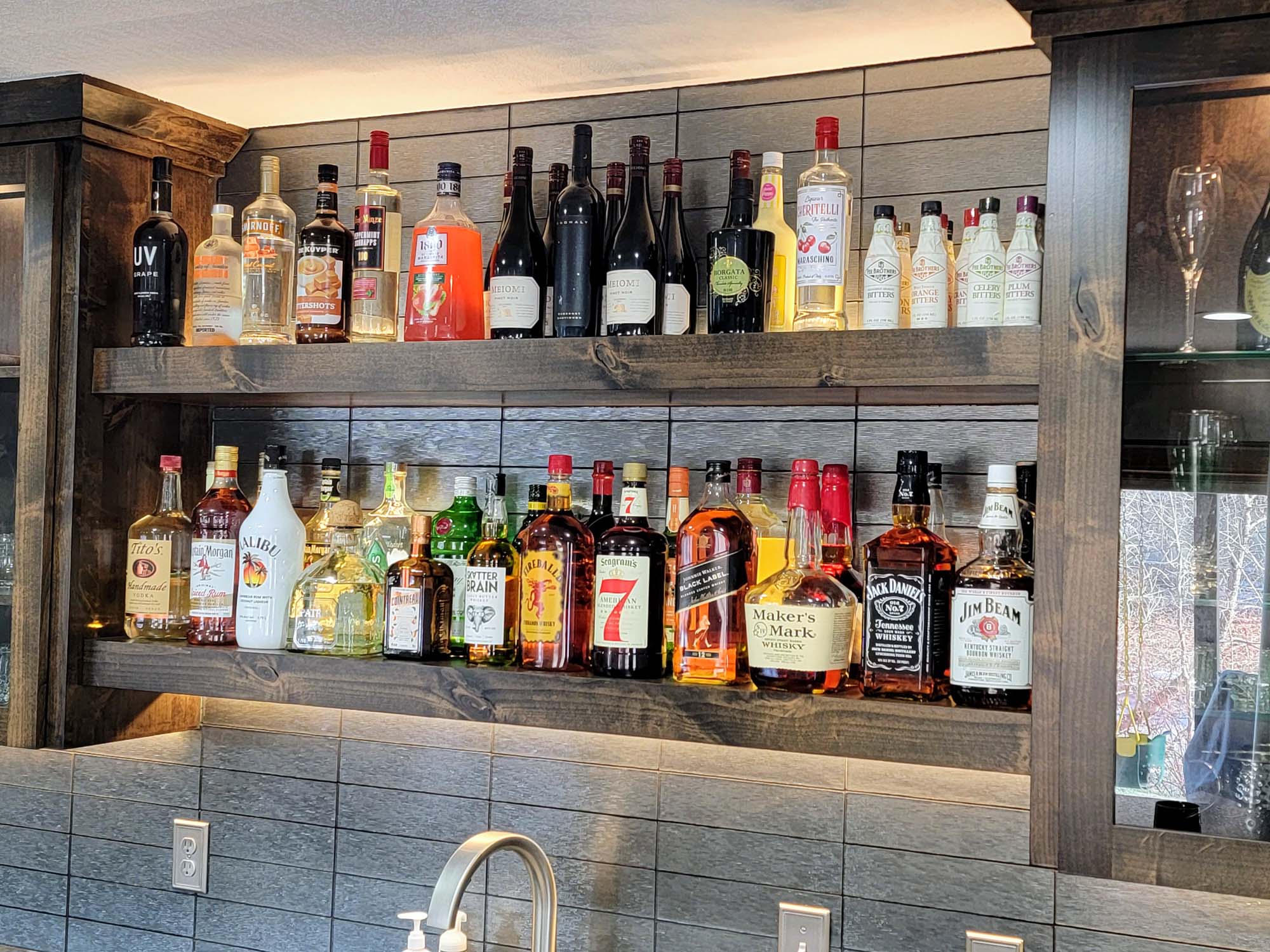 Beautifully display your entire liquor stock