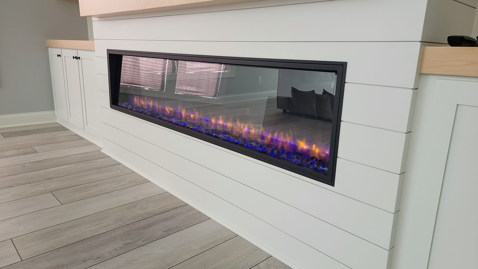 Hugo Lower Level 80″ LED fireplace