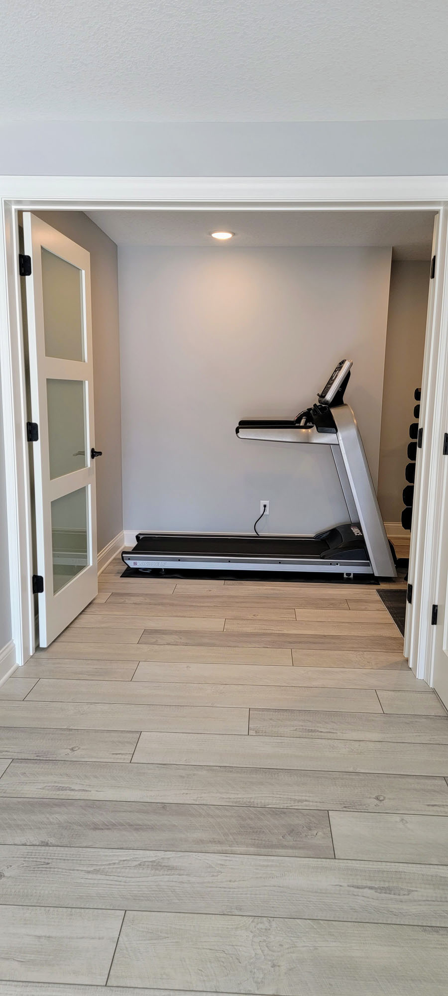 French doors to Exercise room