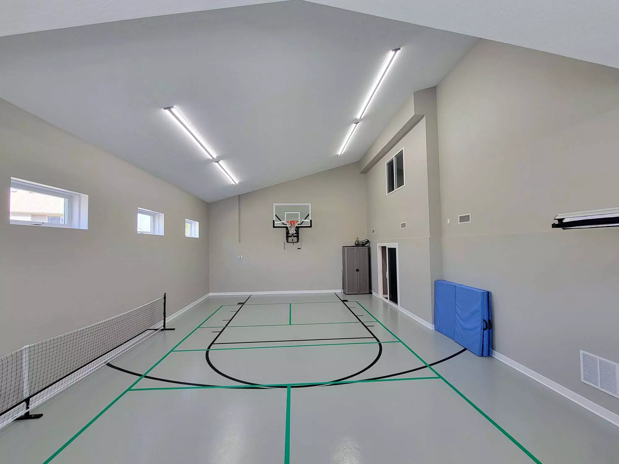 Indoor Sports Room® Zoned heated connected to house furnace