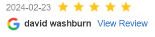 5 Star Google Review by David