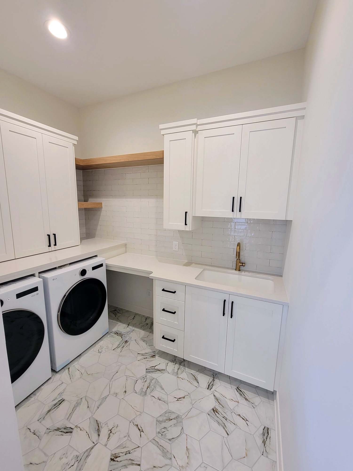 Laundry room in home addition