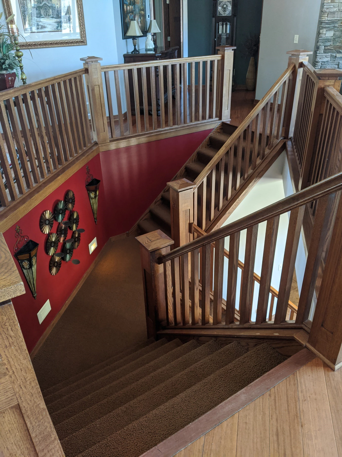 Double Stairway Before Remodel