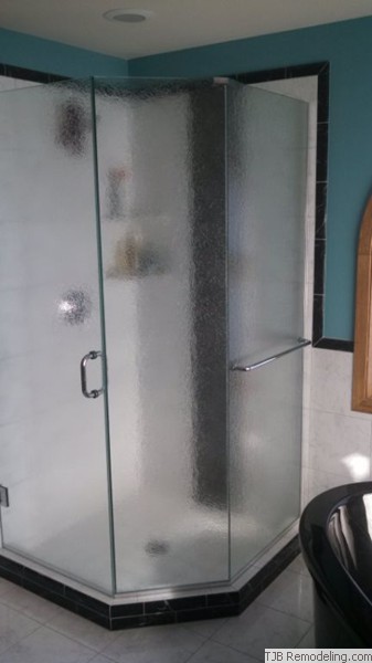 After Remodel - New Shower Has Built-in Shelves