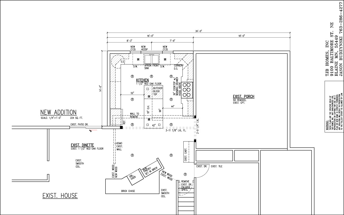 Addition & Kitchen Floor Plan